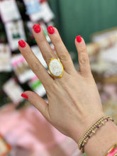 Load image into Gallery viewer, Winter White - Statement Oval Ring
