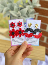 Load image into Gallery viewer, The Red &amp; Black Collection - Red &amp; Black Half Circles
