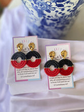 Load image into Gallery viewer, The Red &amp; Black Collection - Red &amp; Black Half Circles
