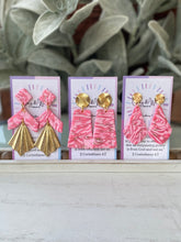 Load image into Gallery viewer, Pink Sugar Collection - Long Rectangle &amp; Gold Post
