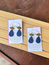 Load image into Gallery viewer, Statement Navy - Small Drop &amp; Fishhook
