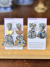 Load image into Gallery viewer, Marbled Navy Neutrals - Large Bell Dangle
