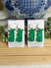 Load image into Gallery viewer, Green Golf Bag Earrings
