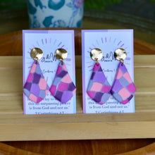Load image into Gallery viewer, Purple Kaleidoscope - Bell &amp; Gold Post
