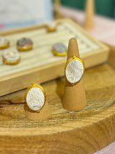 Load image into Gallery viewer, Winter White - Statement Oval Ring

