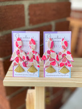 Load image into Gallery viewer, The Pink Lemonade Collection - Double Drop &amp; Gold Fan
