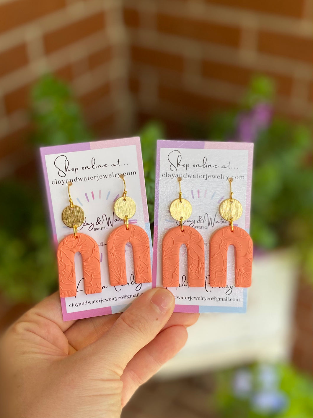 Textured Peach - Small Arch & Fishhook