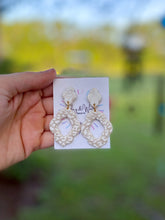 Load image into Gallery viewer, The Daina - Pearl White Scalloped Teardrop
